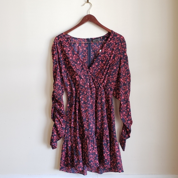 The Fifth Label Floral Mini Dress - Navy and Red - Picture 7 of 11